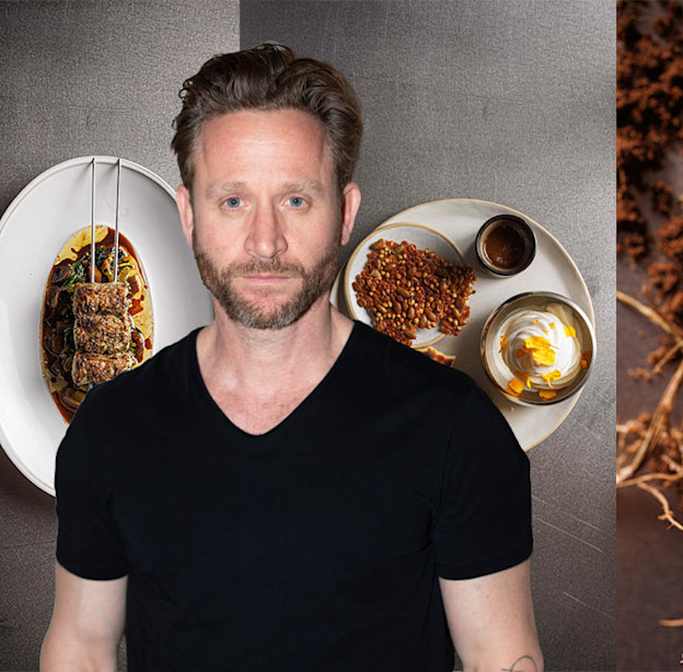 יאיר בקייר ומנות של ''בואו''. ''רצינו מקום עכשווי'' / צילומים: עמית נעים וחיים יוסף