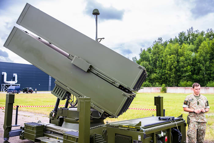 מערכת NASAMS שמייצרת Kongsberg / צילום: Shutterstock, Karolis Kavolelis מערכת NASAMS שמייצרת Kongsberg / צילום: Shutterstock, Karolis Kavolelis