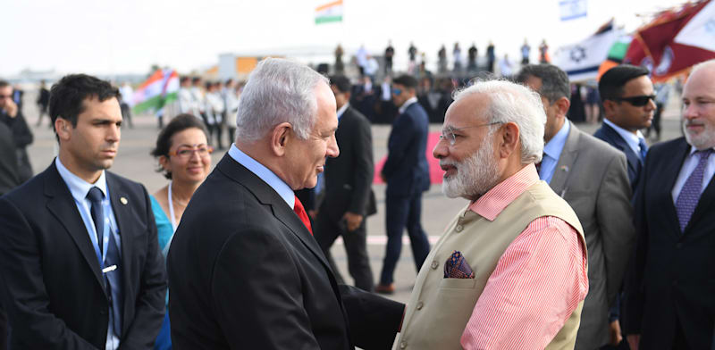 רה''מ נתניהו פוגש את ראש ממשלת הודו, מודי, 2017 / צילום: קובי גדעון-לע''מ