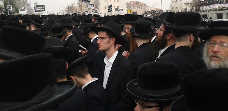הפגנת חרדים נגד חוק הגיוס / צילום: אוריה תדמור