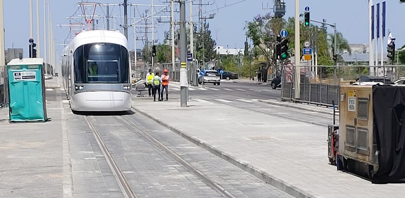 אירוע ציון תחילת נסיעות המבחן בקו האדום של הרכבת הקלה / צילום: איל יצהר