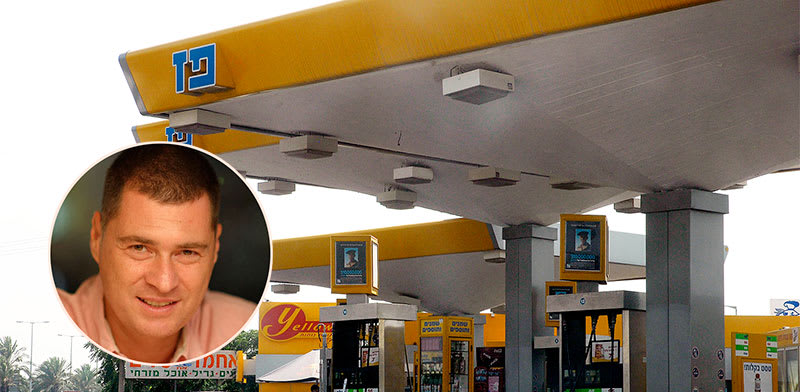 תחנת דלק של פז. בעיגול: זוהר לוי / צילומים: תמר מצפי, יח''צ