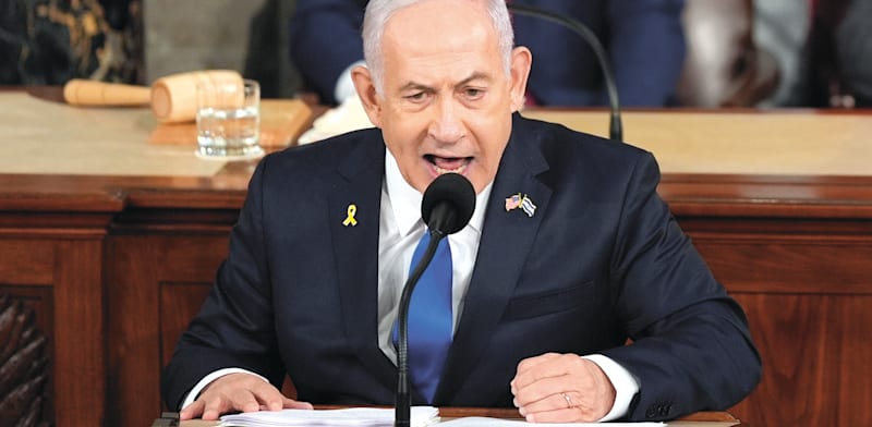 ראש הממשלה נתניהו בקונגרס. החמצה רטורית ופוליטית / צילום: Associated Press, Julia Nikhinson