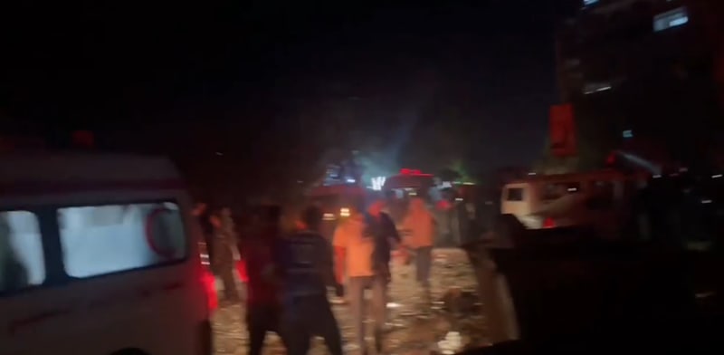 זירת התקיפה בדמשק / צילום: צילום מסך