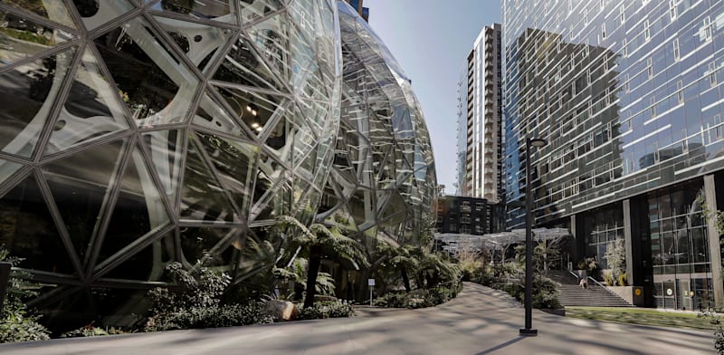 המטה הראשי של אמזון, סיאטל. אצל חלק מהעובדים הפרויקט עורר חרדה / צילום: ap, Elaine Thompson