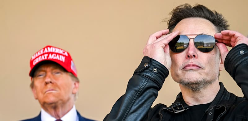 אילון מאסק ודונלד טראמפ / צילום: ap, Brandon Bell