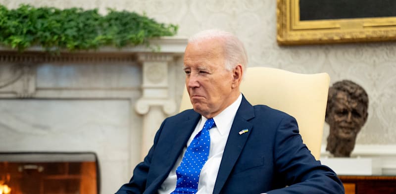 ביידן בבית הלבן. פחת והלך / צילום: ap