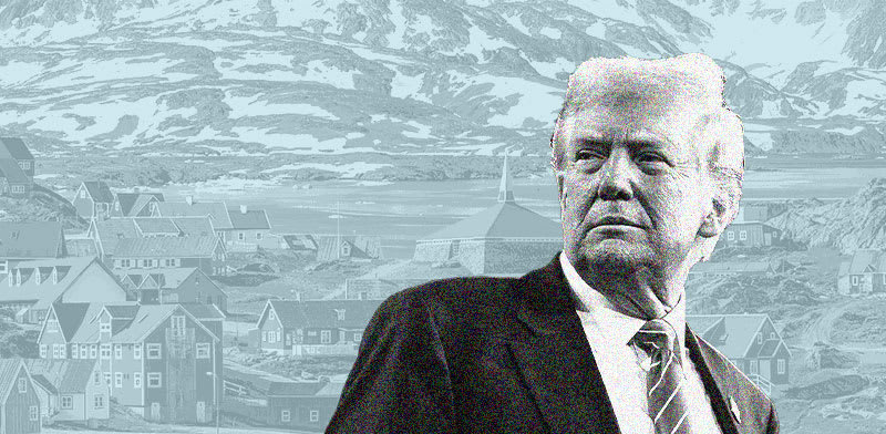 דונלד טראמפ על רקע גרינלנד. הודיע על מינוי אחראי לסיפוח האי / צילומים: רויטרס, שאטרסטוק