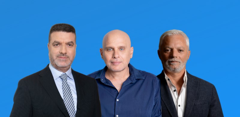 מימין: איתן יוחננוף, לוי הלוי ויניב שיראזי / צילום: איל יצהר, ענבל מרמרי, כלמוביל