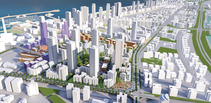 רובע שדה דב. המכרז האחרון הכניס למדינה כ-6 מיליארד שקל / הדמיה: משרד האדריכלים תכנון נוף