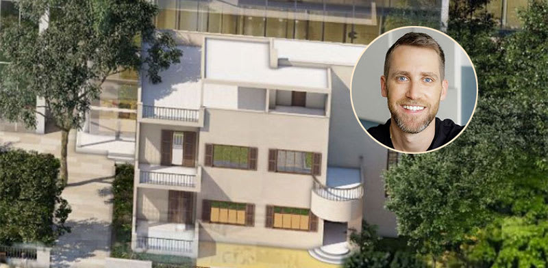 בניין הקמפוס במתחם שרונה. בעיגול: מנכ''ל ומייסד משותף בוויז, אסף רפפורט / הדמיה: וויז, צילום: עומר הכהן