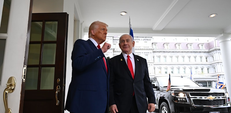 בנימין נתניהו ודונלד טראמפ / צילום: אבי אוחיון, לע''מ