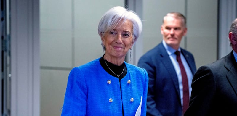 נשיאת הבנק המרכזי האירופי, כריסטין לגארד / צילום: ap, Michael Probst