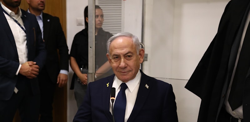 ראש הממשלה בנימין נתניהו מעיד בבית המשפט המחוזי בתל אביב / צילום: גדעון מרקוביץ'