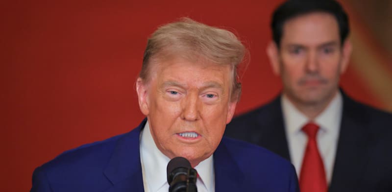 טראמפ נושא דברים הבוקר, לאחר שהצבא האמריקאי תקף אתרים גרעיניים וצבאיים באיראן / צילום: ap, Carlos Barria