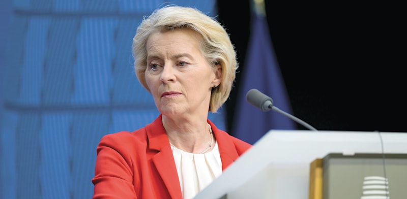 נשיאת נציבות האיחוד האירופי, אורסולה פון דר ליין / צילום: Reuters, Jonathan Raa