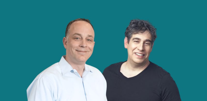 מייסד פאלו אלטו ניר צוק ומנכ''ל סייברארק מאט כהן / צילום: טל גבעוני, יח''צ