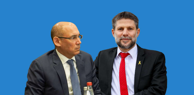שר האוצר בצלאל סמוטריץ' ונגיד בנק ישראל פרופ' אמיר ירון / צילום: דני שם טוב - דוברות הכנסת, שלומי יוסף