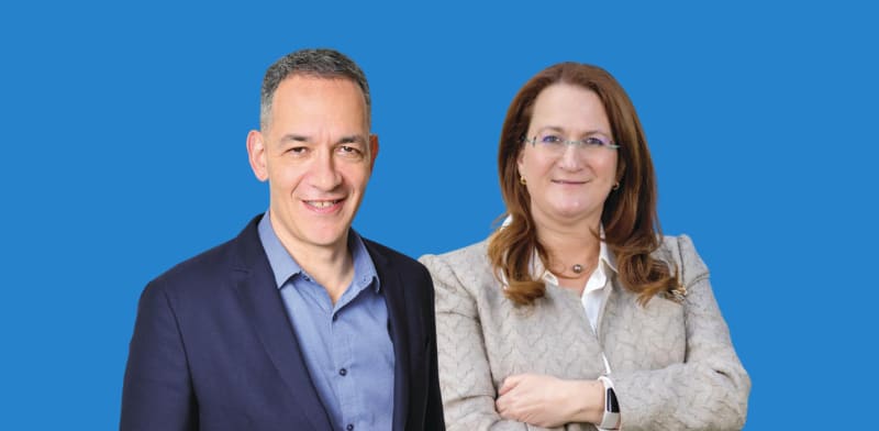 דנה עזריאלי, יו''ר ובעלת השליטה בקבוצת עזריאלי, ורון אבידן, מנכ''ל עזריאלי הפורש / צילום: אריק סולטן, תמר מצפי