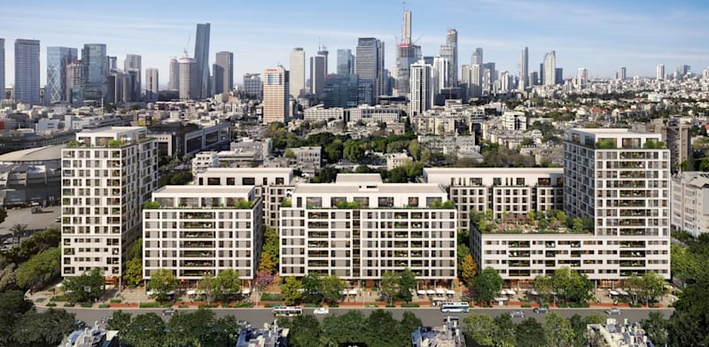 הדמיית פרויקט ההתחדשות העירונית בלה גוארדיה שבתל אביב / הדמיה: אתר אנשי העיר