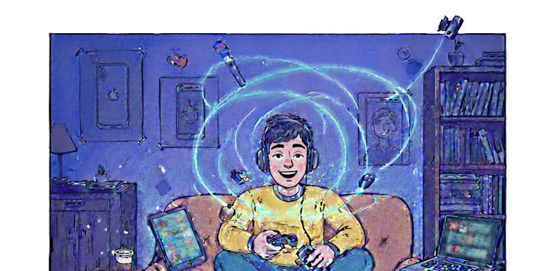 הישראלים צורכים מדיה 13 שעות ביום / צילום: נוצר באמצעות Gemini