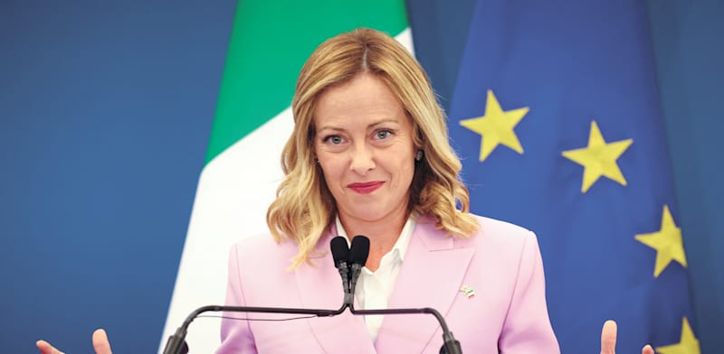 ראש ממשלת איטליה ג'ורג'ה מלוני / צילום: ap, Phil Noble