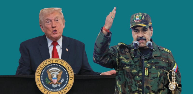 נשיא ונצואלה ניקולס מדורו ונשיא ארה''ב דונלד טראמפ / צילום: AP - ניקולס מדורו