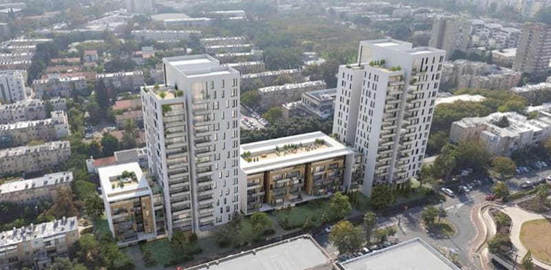 הדמיית הפרויקט. 475 דירות במקום 196 / הדמיה: משה צור אדריכלים