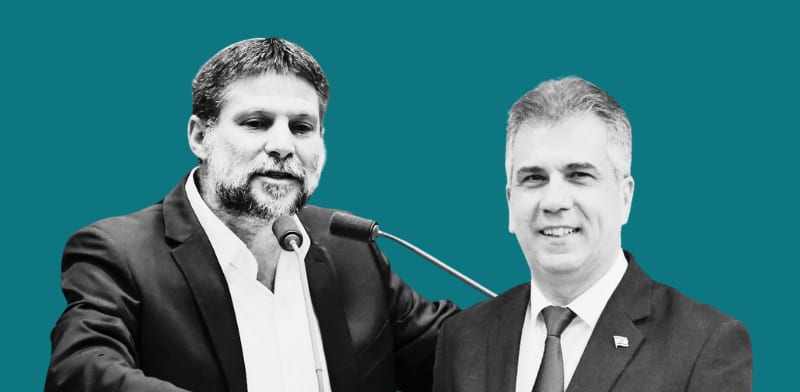 השר אלי כהן והשר בצלאל סמוטריץ' / צילום: שלומי אמסלם - לע''מ, נועם מושקוביץ - דוברות הכנסת