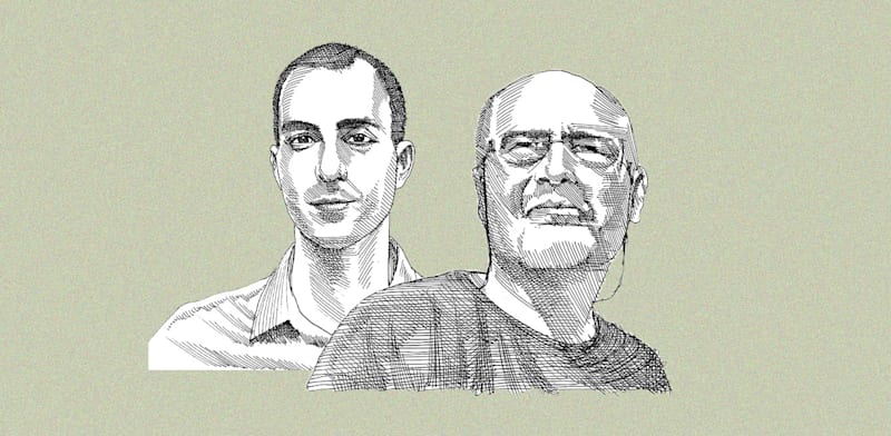 שמעון גולדברג, בעל השליטה בסלייס ועמית גל, הממונה על שוק ההון / איור: גיל ג'יבלי