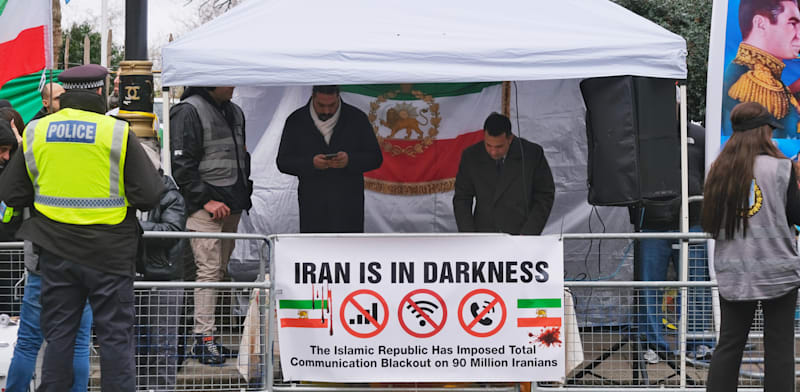 מחאת תמיכה באיראנים, לונדון השבוע / צילום: Reuters, Seiya Tanase