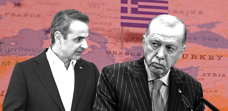 רג'פ טאיפ ארדואן, נשיא טורקיה; קיריאקוס מיצוטאקיס, ראש ממשלת יוון / צילומים: AP-Khalil Hamra, קובי גדעון-לע''מ