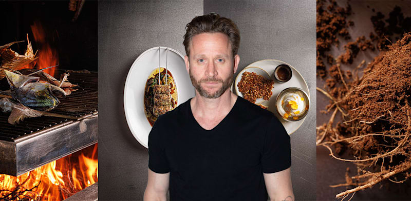 יאיר בקייר ומנות של ''בואו''. ''רצינו מקום עכשווי'' / צילומים: עמית נעים וחיים יוסף