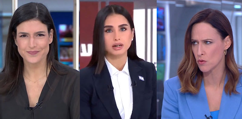 יונית לוי-חדשות 12, מגי טביבי-חדשות 14, דוריה למפל-חדשות 13 / צילום: מתוך אתרי הערוצים