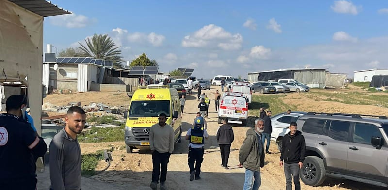 אזור הנפילה בדרום / צילום: דוברות מד''א