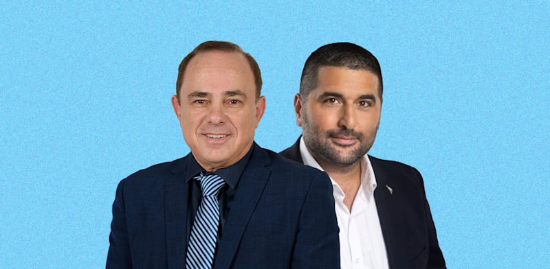 רועי כחלון, מנהל רשות החברות הממשלתיות, ויובל שטייניץ, יו''ר רפאל / צילום: רשות החברות, רפאל