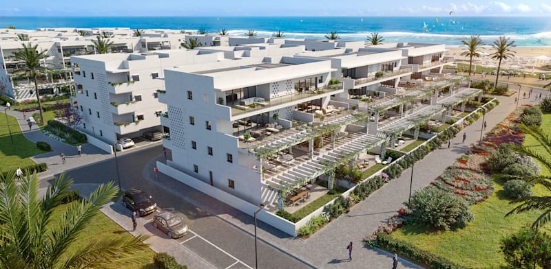 פרויקט טורקיז בג'סר א־זרקא. ''בהגרלה השנייה כבר השתתפו אלפים'' / הדמיה: סטודיו לומו2