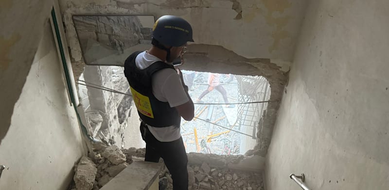 זירת הנפילה בבני ברק / צילום: מד''א