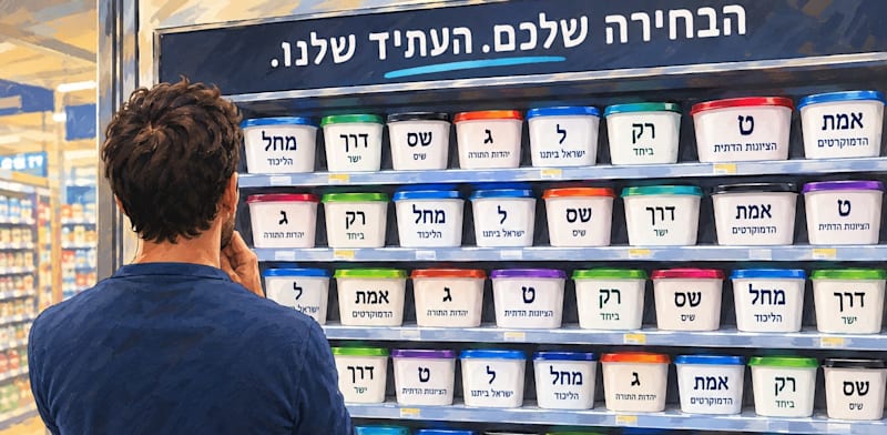 הקשר בין קבלת החלטות בסופרמרקט לבין ההצבעה בבחירות (נוצר באמצעות chatGPT)