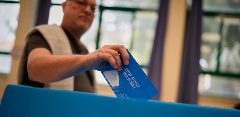 מצביע בבחירות / צילום: ap, David Goldman