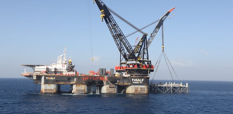 "אסדת קידוח הגז לוויתן / צילום: מארק ישראל סלם - הג'רוזלם פוסט"