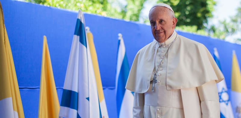 "האפיפיור פרנציסקוס בביקור בבית הנשיא / צילום: יונתן זינדל"