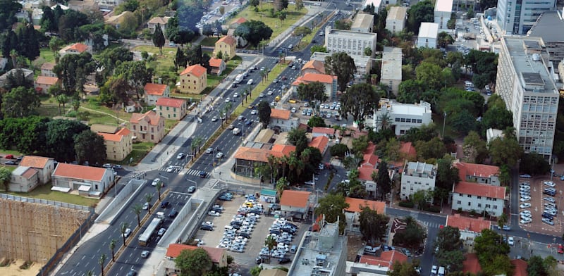 רחוב קפלן + הקרייה בת''א / צילום: תמר מצפי