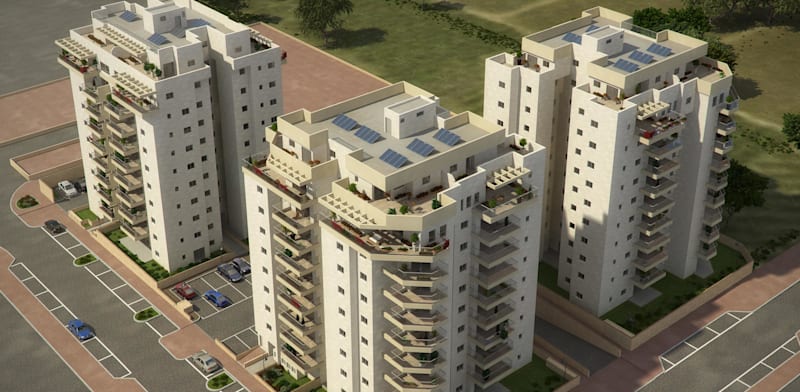 "פרויקט בנייה של חברת דונה בפתח תקווה / צילום: יח''צ"