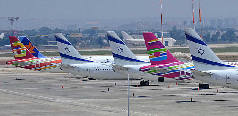 El Al, Arkia and Israir planes at Ben Gurion Airport  credit: Danny Sadeh