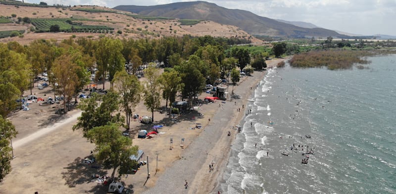 Sea of Galilee beach  credit: Shai Mizrahi, Union of Kinneret Cities