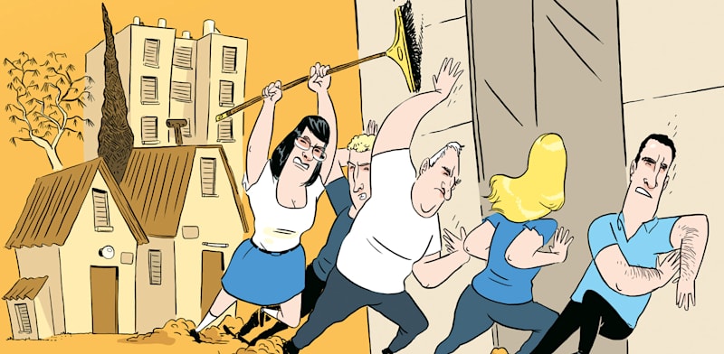 סכסוכי שכנים / איור: ליאב צברי