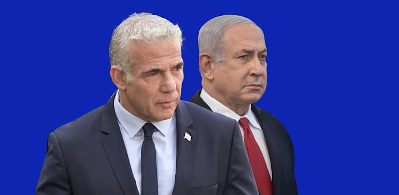 "בנימין נתניהו ויאיר לפיד / צילום: פול פלאש 90, קובי גדעון-לע''מ"