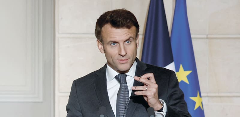 President Emmanuel Macron  credit: Reuters/Gonzalo Fuentes
