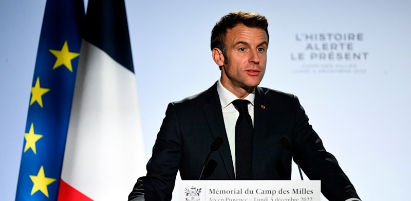 "נשיא צרפת, עמנואל מקרון / צילום: Associated Press, christophe Simon"